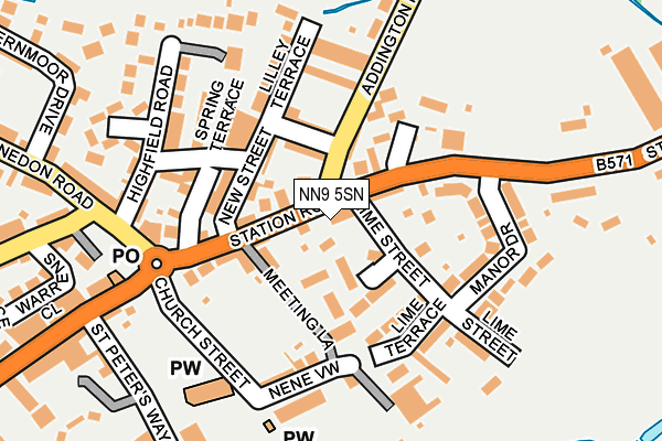 NN9 5SN map - OS OpenMap – Local (Ordnance Survey)