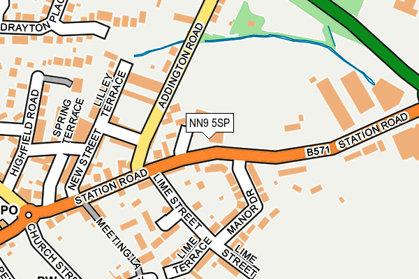 NN9 5SP map - OS OpenMap – Local (Ordnance Survey)
