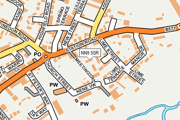 NN9 5SR map - OS OpenMap – Local (Ordnance Survey)