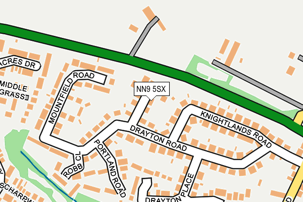 NN9 5SX map - OS OpenMap – Local (Ordnance Survey)