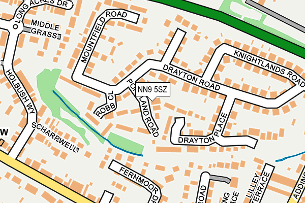 NN9 5SZ map - OS OpenMap – Local (Ordnance Survey)