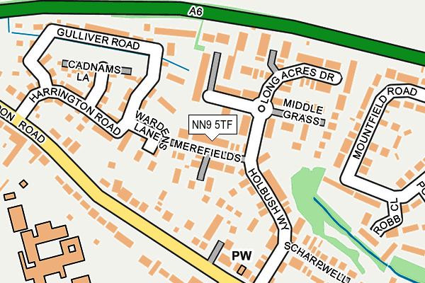 NN9 5TF map - OS OpenMap – Local (Ordnance Survey)
