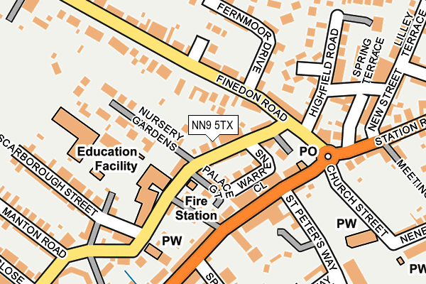 NN9 5TX map - OS OpenMap – Local (Ordnance Survey)