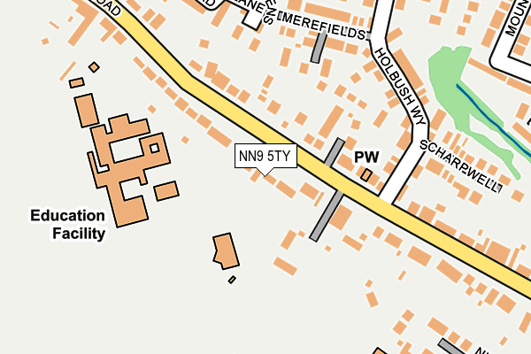 NN9 5TY map - OS OpenMap – Local (Ordnance Survey)