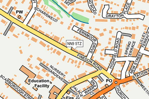 NN9 5TZ map - OS OpenMap – Local (Ordnance Survey)