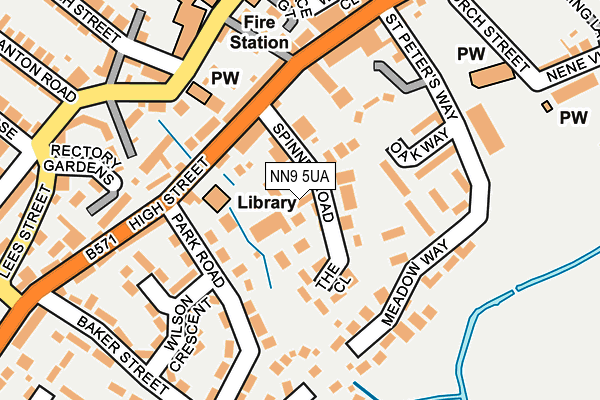 NN9 5UA map - OS OpenMap – Local (Ordnance Survey)