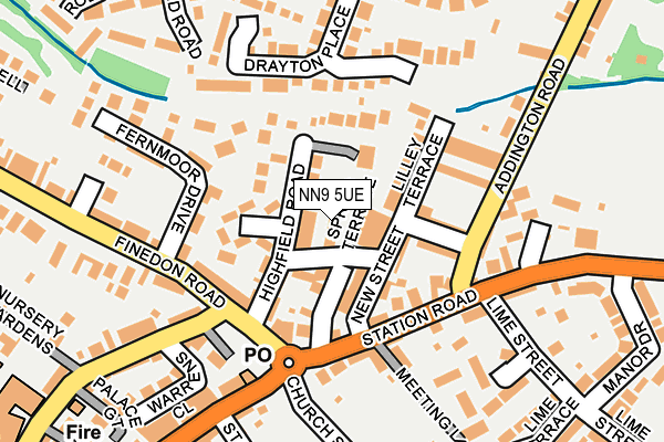 NN9 5UE map - OS OpenMap – Local (Ordnance Survey)