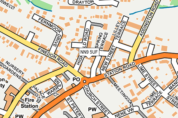 NN9 5UF map - OS OpenMap – Local (Ordnance Survey)