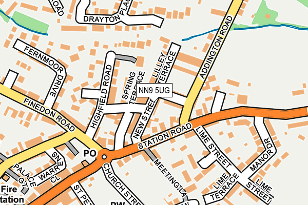 NN9 5UG map - OS OpenMap – Local (Ordnance Survey)