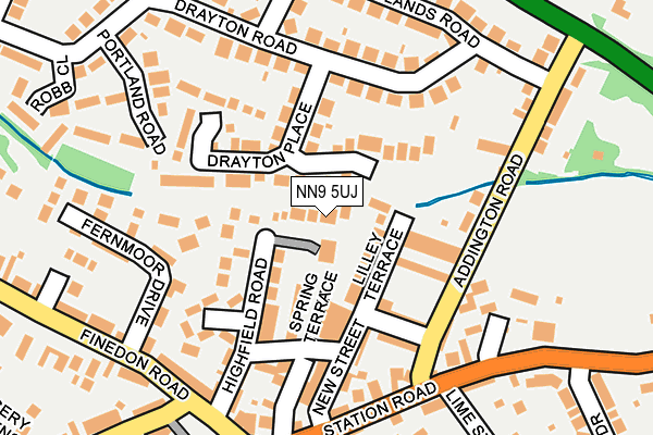 NN9 5UJ map - OS OpenMap – Local (Ordnance Survey)