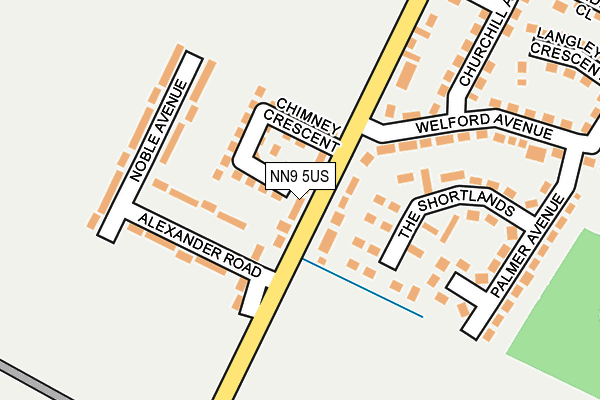 NN9 5US map - OS OpenMap – Local (Ordnance Survey)