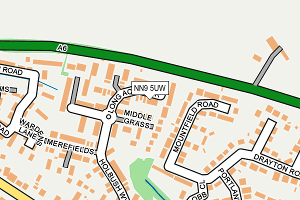 NN9 5UW map - OS OpenMap – Local (Ordnance Survey)