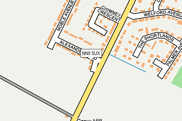 NN9 5UX map - OS OpenMap – Local (Ordnance Survey)