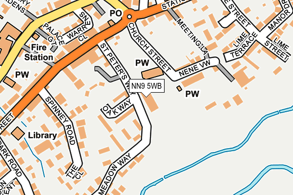 NN9 5WB map - OS OpenMap – Local (Ordnance Survey)