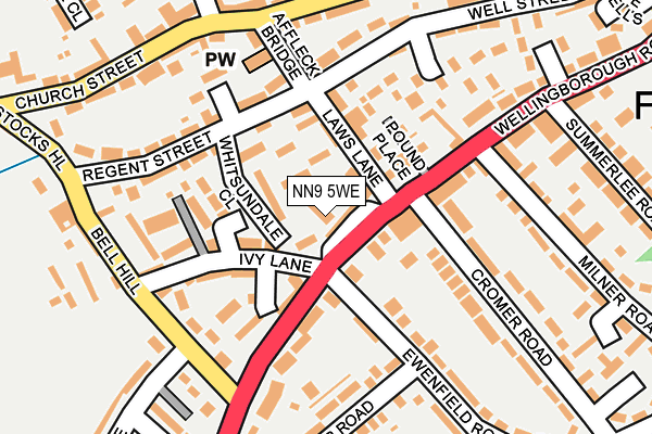 NN9 5WE map - OS OpenMap – Local (Ordnance Survey)