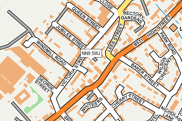 NN9 5WJ map - OS OpenMap – Local (Ordnance Survey)