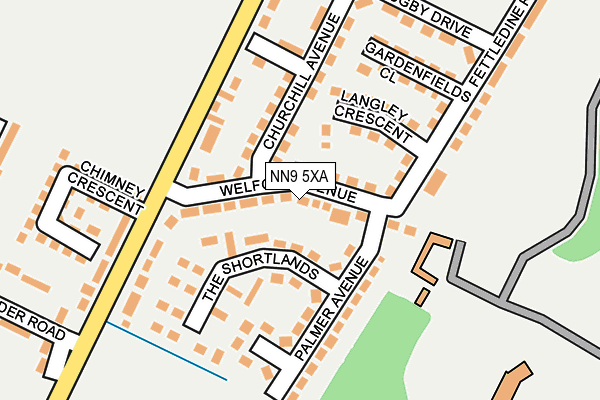 NN9 5XA map - OS OpenMap – Local (Ordnance Survey)