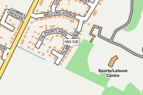 NN9 5XB map - OS OpenMap – Local (Ordnance Survey)