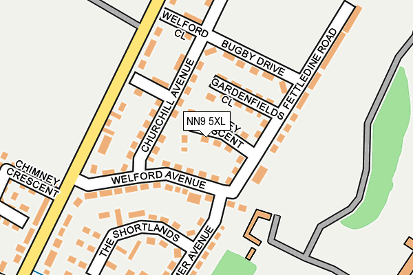 NN9 5XL map - OS OpenMap – Local (Ordnance Survey)
