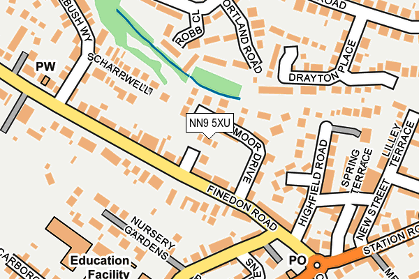 NN9 5XU map - OS OpenMap – Local (Ordnance Survey)