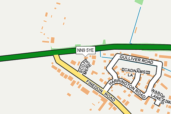 NN9 5YE map - OS OpenMap – Local (Ordnance Survey)