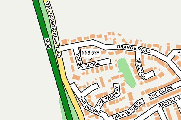 NN9 5YF map - OS OpenMap – Local (Ordnance Survey)