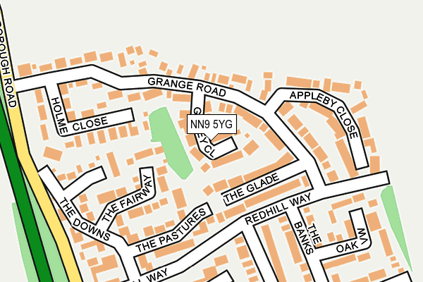 NN9 5YG map - OS OpenMap – Local (Ordnance Survey)