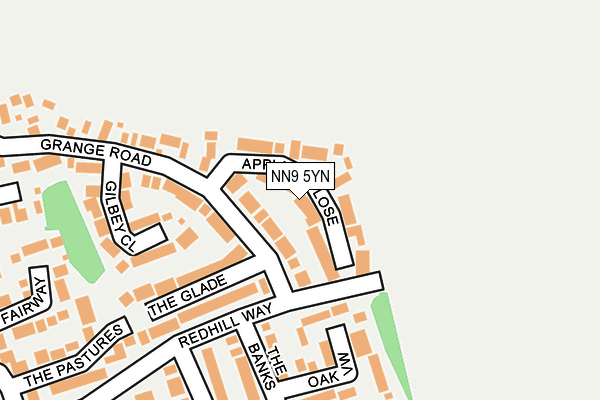 NN9 5YN map - OS OpenMap – Local (Ordnance Survey)