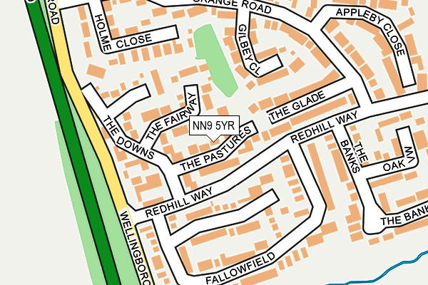 NN9 5YR map - OS OpenMap – Local (Ordnance Survey)