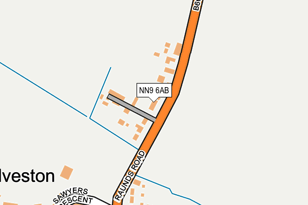 NN9 6AB map - OS OpenMap – Local (Ordnance Survey)