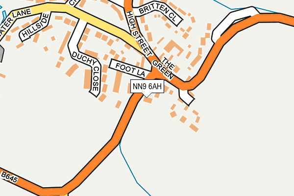 NN9 6AH map - OS OpenMap – Local (Ordnance Survey)