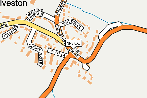 NN9 6AJ map - OS OpenMap – Local (Ordnance Survey)