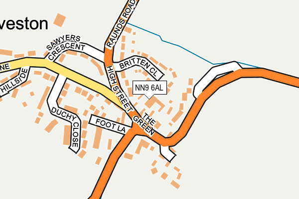 NN9 6AL map - OS OpenMap – Local (Ordnance Survey)
