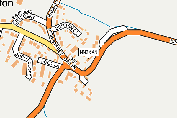 NN9 6AN map - OS OpenMap – Local (Ordnance Survey)