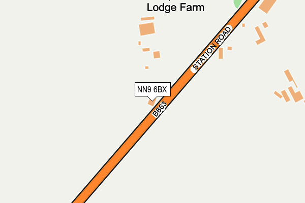 NN9 6BX map - OS OpenMap – Local (Ordnance Survey)