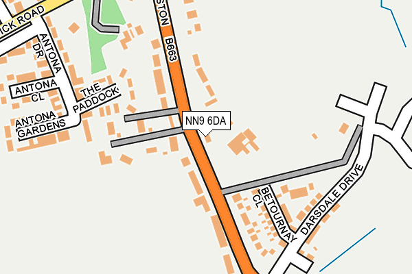 NN9 6DA map - OS OpenMap – Local (Ordnance Survey)