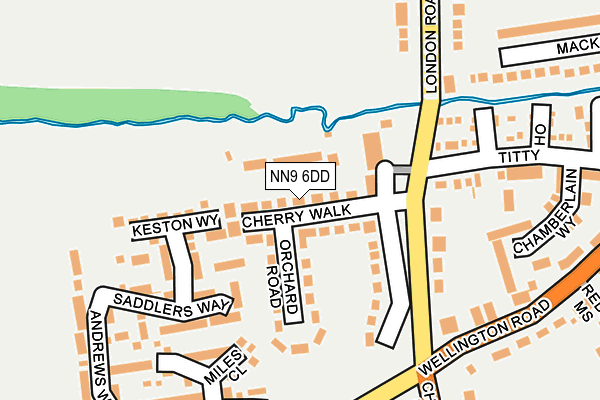 NN9 6DD map - OS OpenMap – Local (Ordnance Survey)