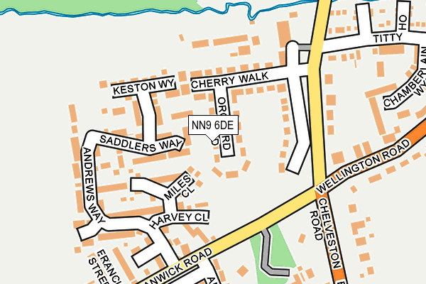 NN9 6DE map - OS OpenMap – Local (Ordnance Survey)