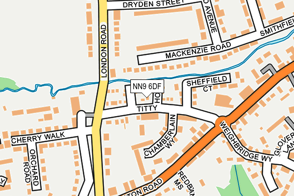 NN9 6DF map - OS OpenMap – Local (Ordnance Survey)