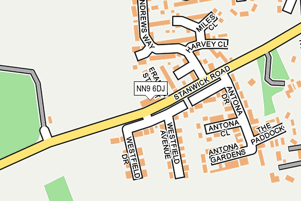 NN9 6DJ map - OS OpenMap – Local (Ordnance Survey)
