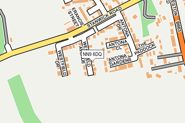 NN9 6DQ map - OS OpenMap – Local (Ordnance Survey)