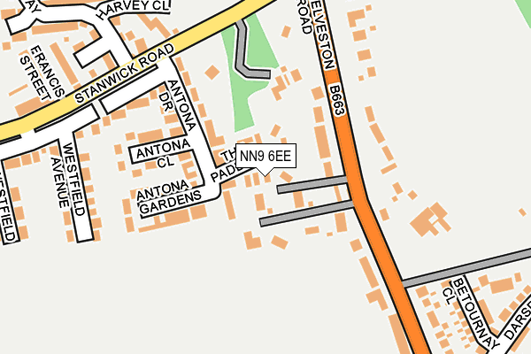 NN9 6EE map - OS OpenMap – Local (Ordnance Survey)