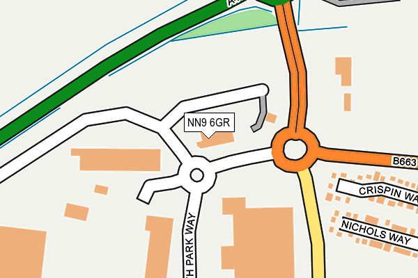 NN9 6GR map - OS OpenMap – Local (Ordnance Survey)