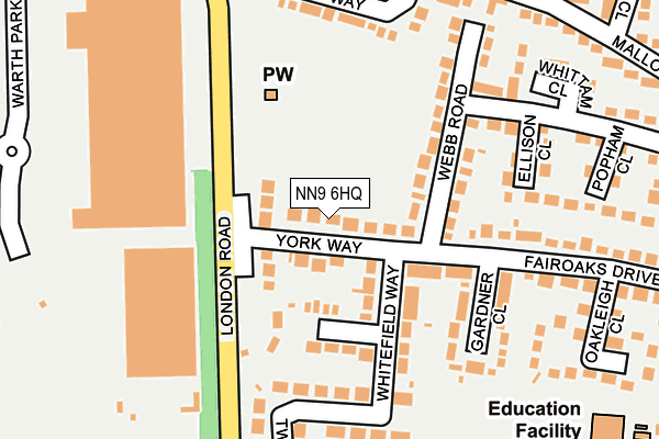 NN9 6HQ map - OS OpenMap – Local (Ordnance Survey)