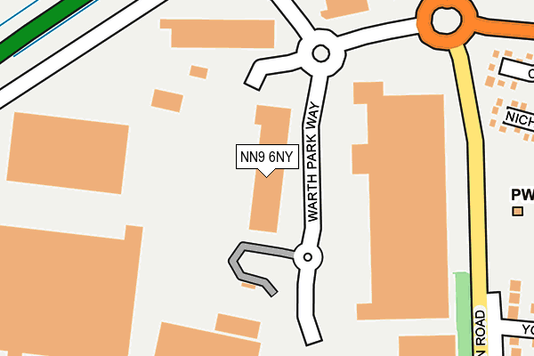 NN9 6NY map - OS OpenMap – Local (Ordnance Survey)
