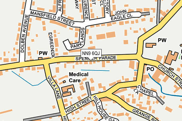 NN9 6QJ map - OS OpenMap – Local (Ordnance Survey)