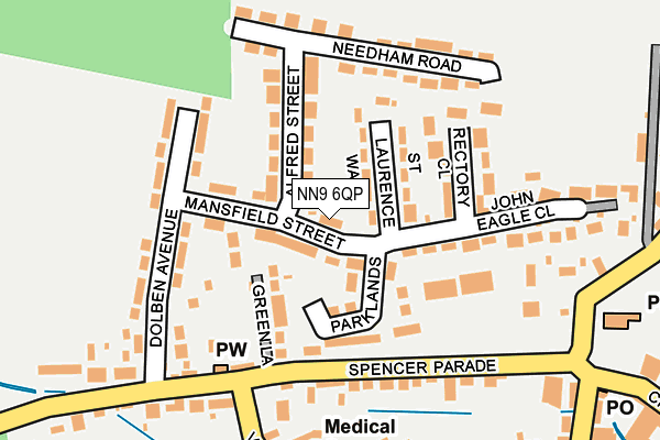 NN9 6QP map - OS OpenMap – Local (Ordnance Survey)