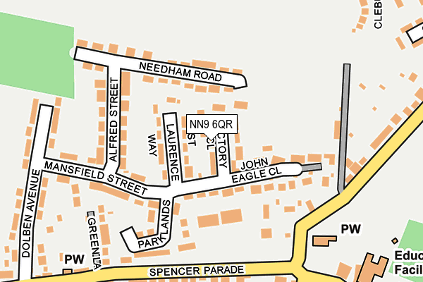 NN9 6QR map - OS OpenMap – Local (Ordnance Survey)