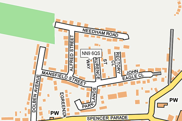 NN9 6QS map - OS OpenMap – Local (Ordnance Survey)