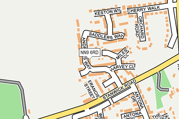 NN9 6RD map - OS OpenMap – Local (Ordnance Survey)
